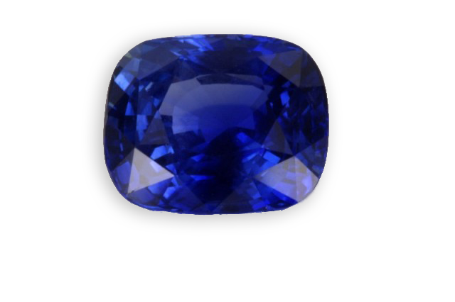 blue sapphire from Sri Lanka cushion cut