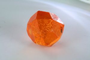 crystal of mandarine spessartite garnet from Tanzania