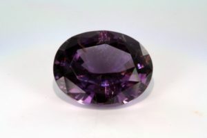 oval cut purple spinel from Sri Lanka