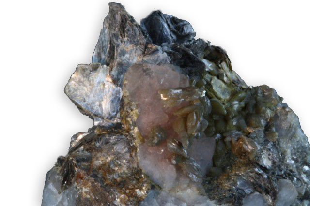 pink crystals of stolzite from Zinnwald of Bohemia