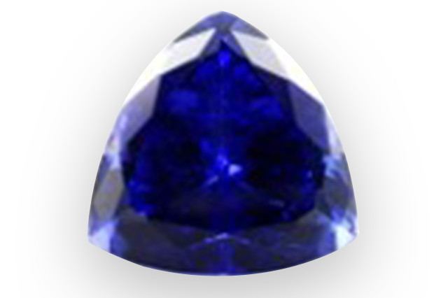 tanzanite de Tanzanie taille triangulaire