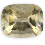 yellow cushion cut tectite from Lybia