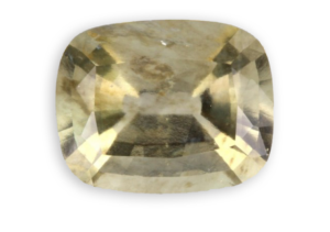 yellow cushion cut tectite from Lybia