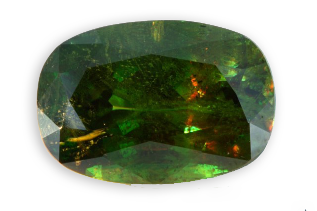 titanite chromifère verte taille coussin