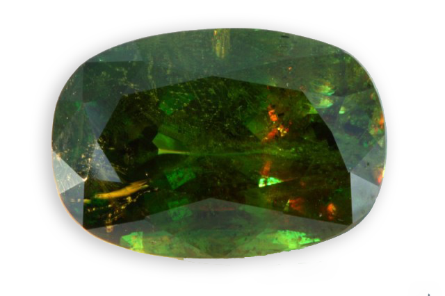 green chrome titanite cushion cut