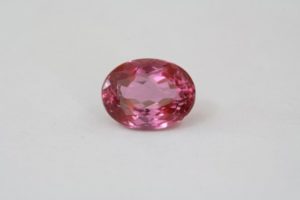 pink imperial oval cut from Ouro Preto Brazil