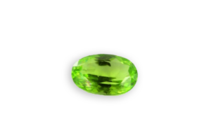 green tremolite of Tanzania oval cut