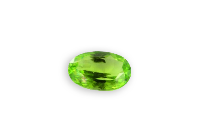 green tremolite of Tanzania oval cut