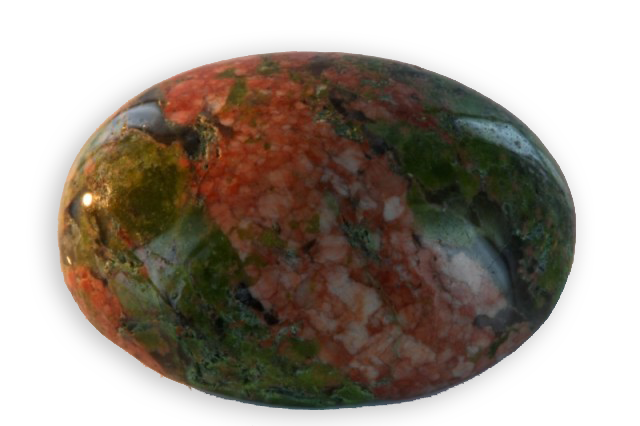 cabochon of African unakite