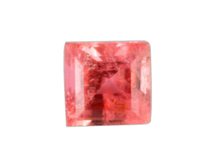 pink vayrynenite from Pakistan square cut