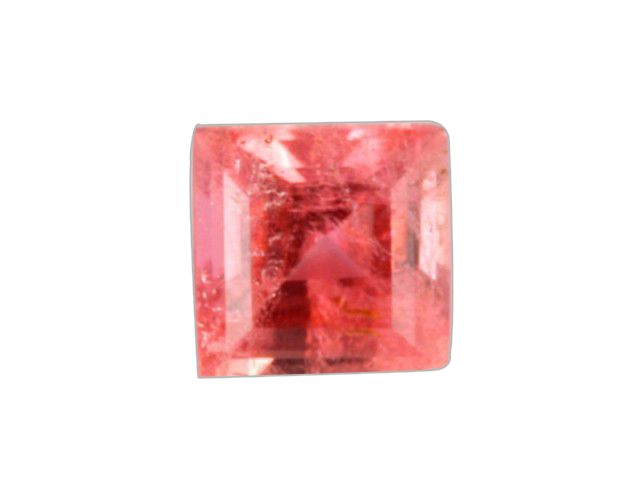 pink vayrynenite from Pakistan square cut