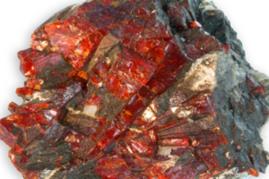 natürlicher, kristallisierter Zincite aus Franklin, USA