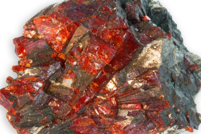 zincite naturelle cristallisée de Franklin aux Etats-Unis