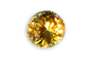 zircon jaune du Sri-Lanka taille brillant