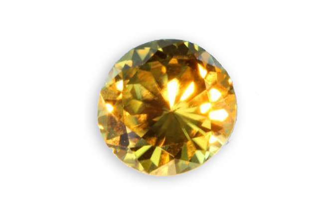 zircon jaune du Sri-Lanka taille brillant